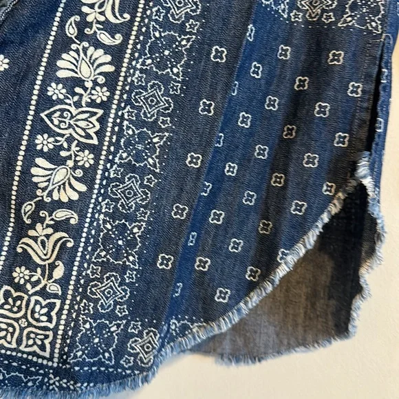 Free People Women’s Embroidered Denim Duster - Picture 4 of 16